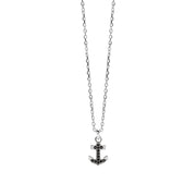 Mabina Collana in argento con ancora in zirconi neri 553872